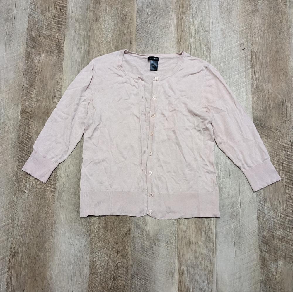 Ann Taylor Blush pink Lightweight Cardigan Sweater